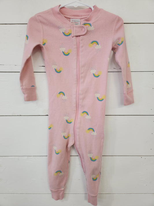 Size 18-24m | Hanna Andersson pink rainbow romper