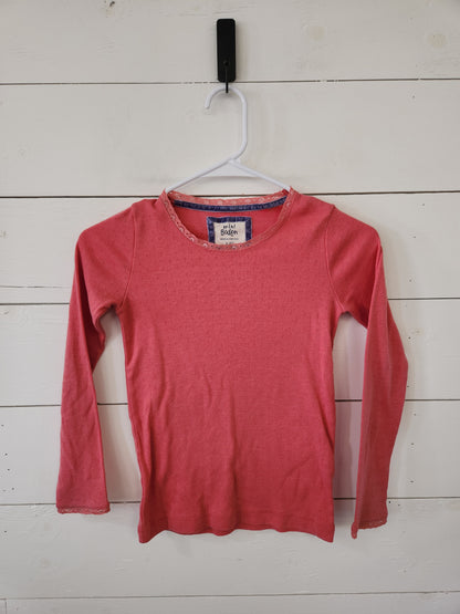 Size 9-10 | Mini Boden Pink Lace Trimmed Shirt