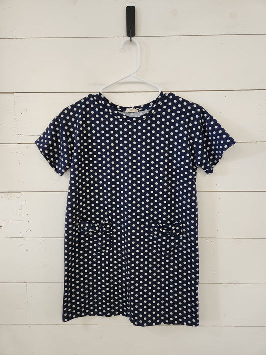 Size L | Hayden Girls Navy Polka Dot Dress