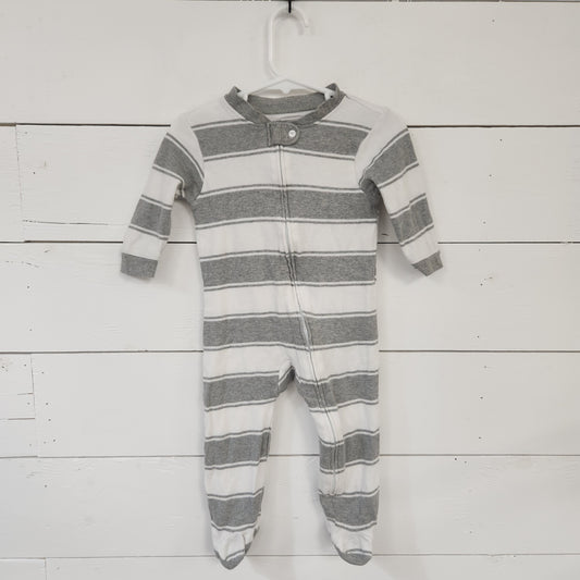 Size 6-9m | Burt's Bees Striped Footie