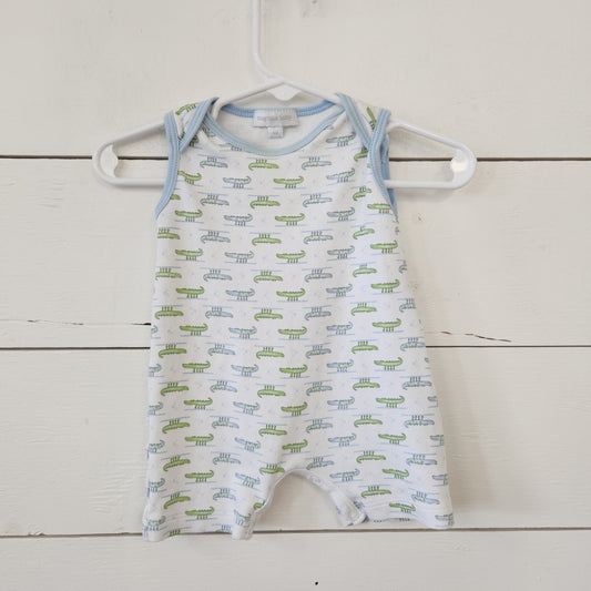 Size 3m | Magnolia Baby Alligator Shortie Tank Romper