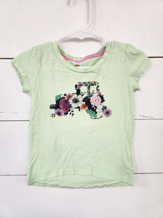 Size 2t | Carhartt Floral Tractor T-Shirt