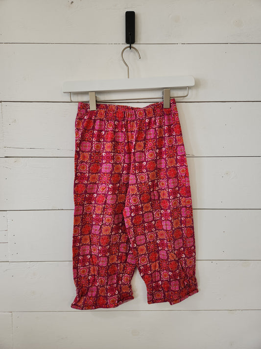 Size 6-7 | Hanna Andersson Floral Red Pants