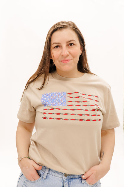 ADULT "Wild & Free" American Flag Graphic