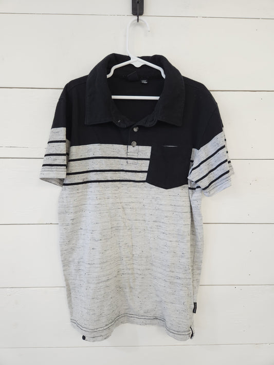 Size M | Ocean Current Black & Grey Polo
