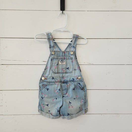 Size 2t | Osh Kosh Cherry Shortie Overalls