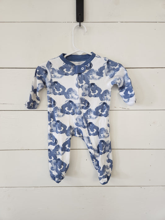 Size NB | Burt's Bees Blue Cloud Footie