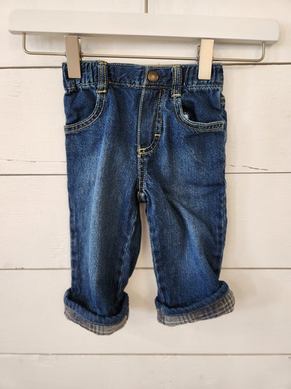 Size 6-12m | Gymboree Flannel Cuff Jeans