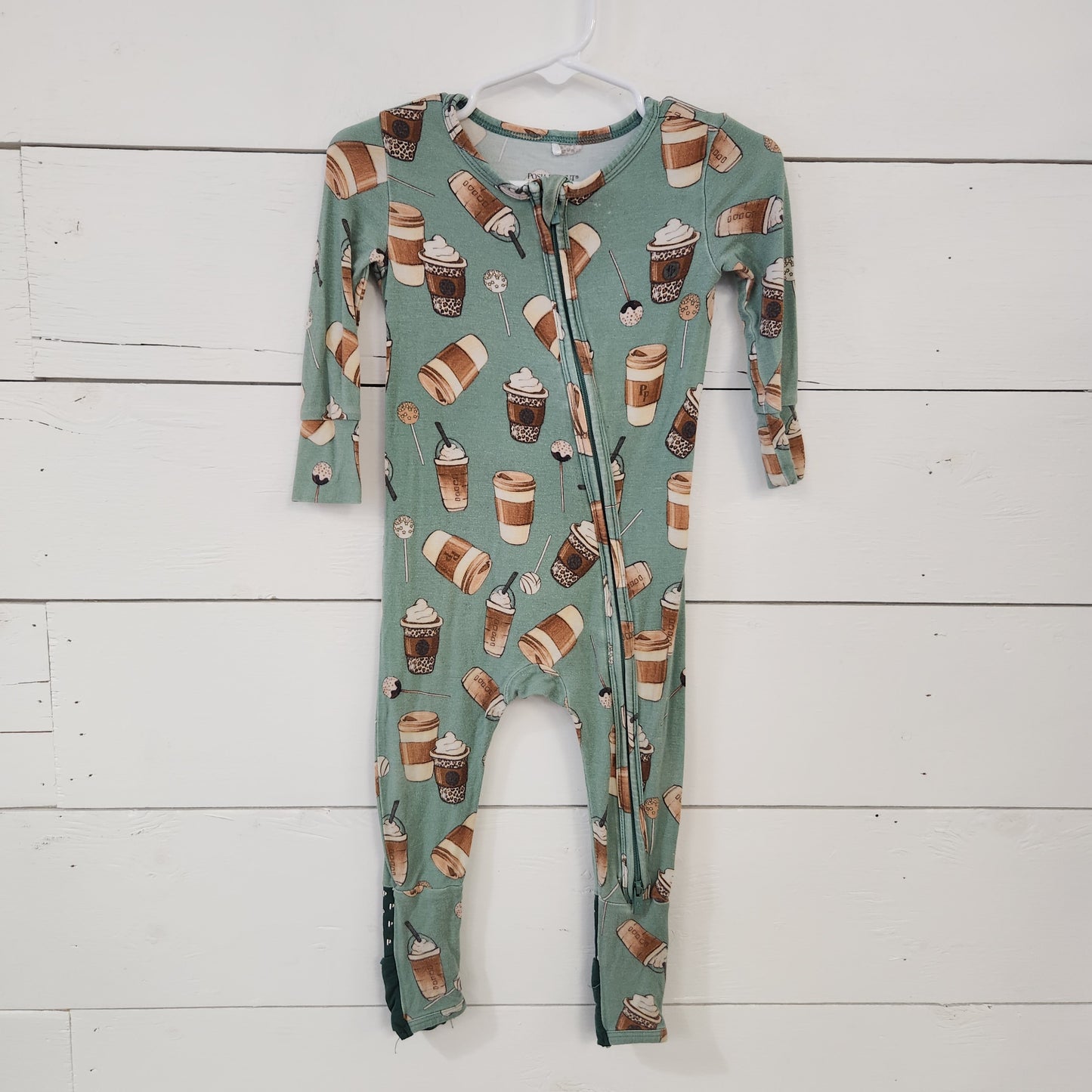 Size 9-12m | Posh Peanut Coffee Zippy