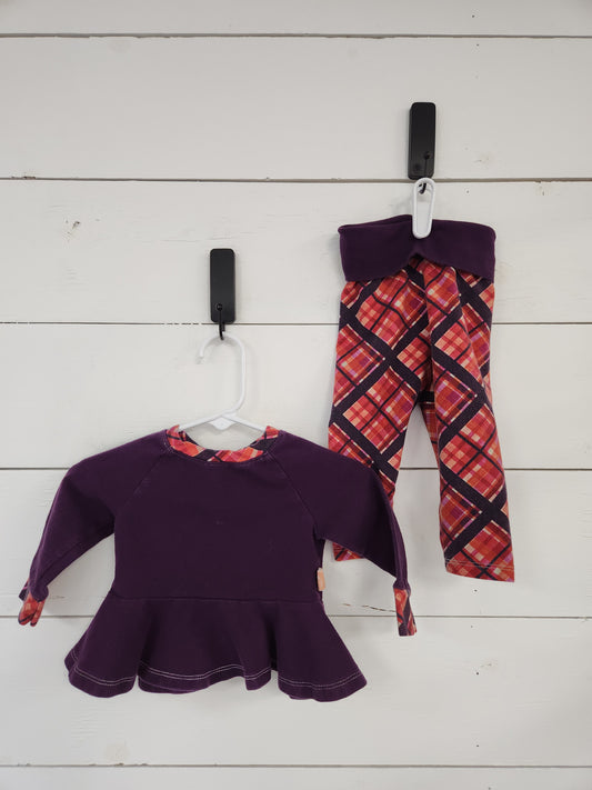 Size 6m | EAK Purple & Plaid Set