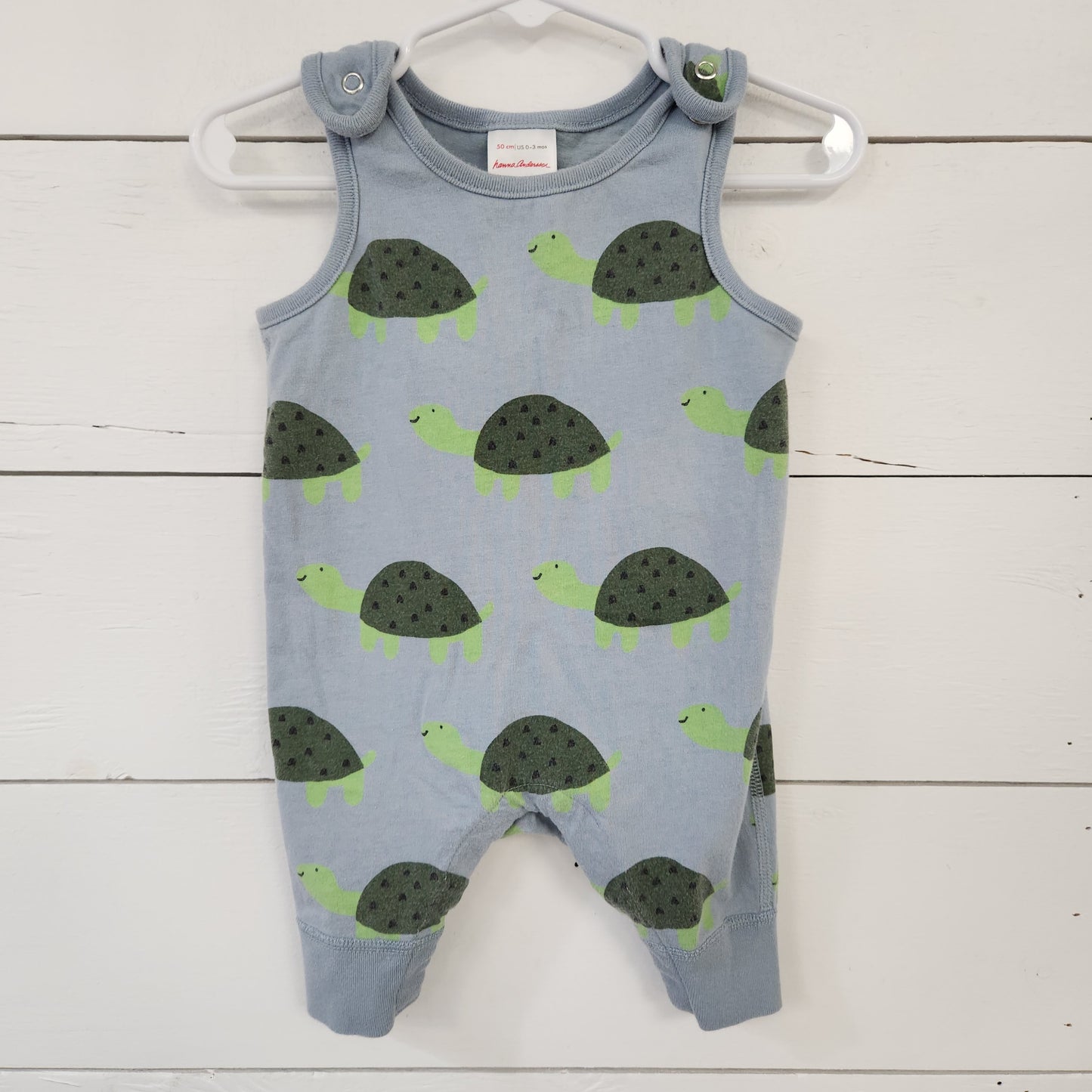 Size 0-3m | Hanna Andersson Turtle Romper