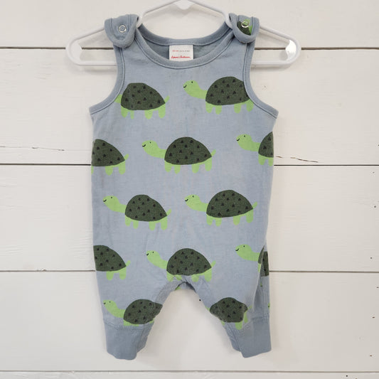 Size 0-3m | Hanna Andersson Turtle Romper