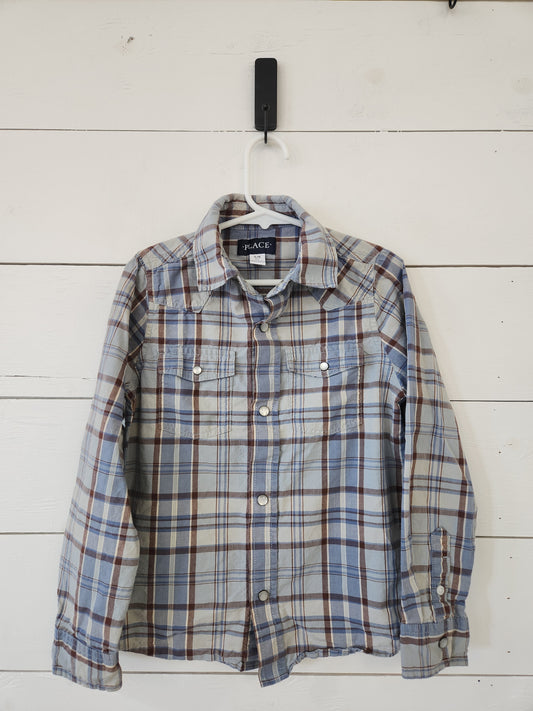 Size 5-6 | Place Plaid Snap Shirt