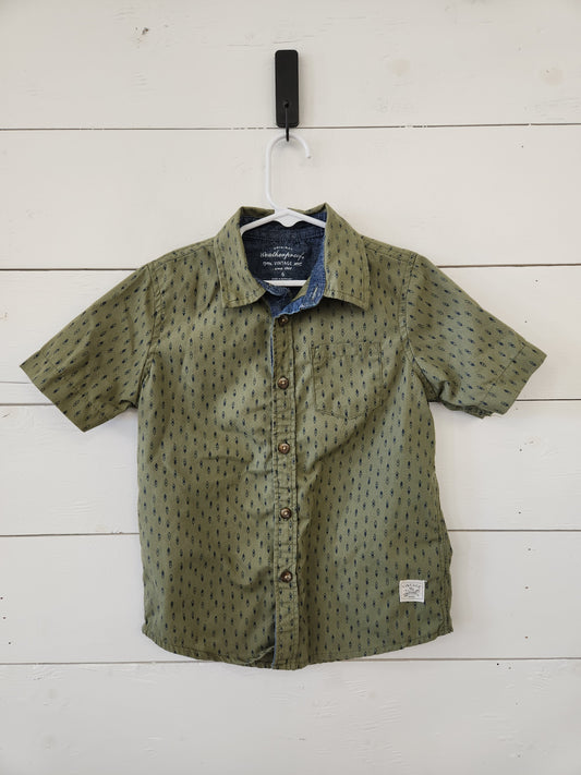 Size 6 | Vintage Weatherproof Green Short Sleeve Buttondown