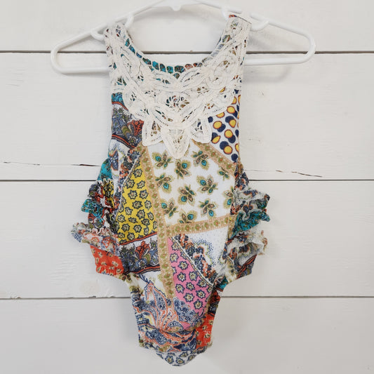Size 6-9m | Mimi and Maggie Ruffle Romper
