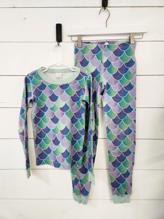 Size 8 | Hanna Andersson Mermaid Pajamas *Stain