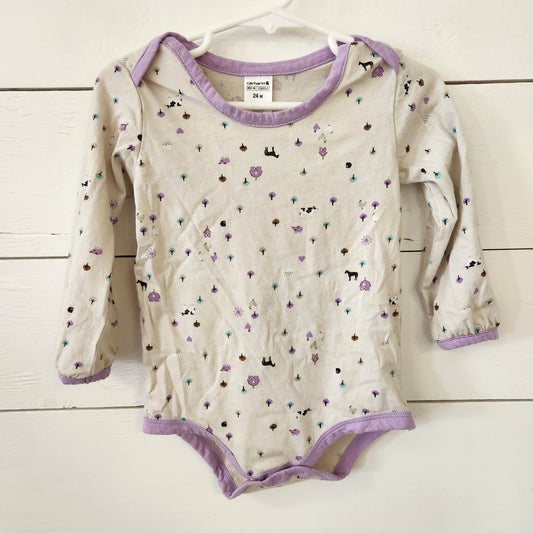 Size 24m | Carhartt Purple Farm Bodysuit