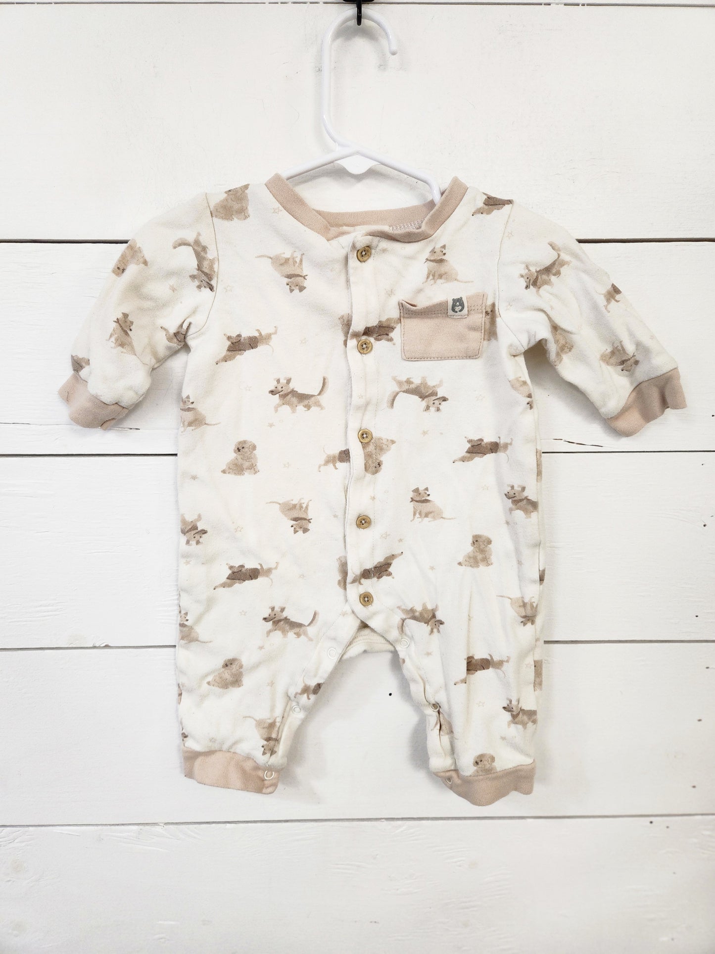 Size 6-9m | Rabbit + Bear Puppy Pajamas