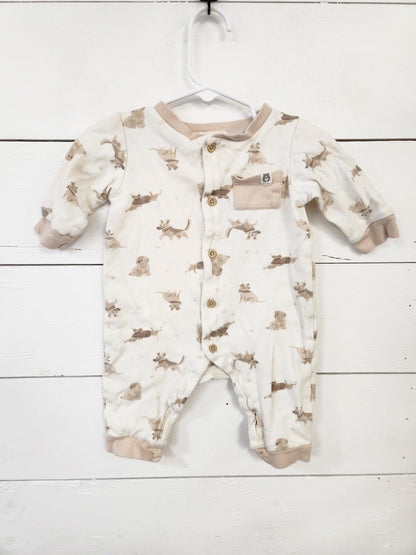 Size 6-9m | Rabbit + Bear Puppy Pajamas