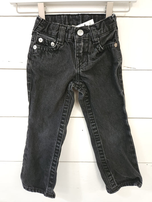 Size 3t | True Religion Straight Black Jeans