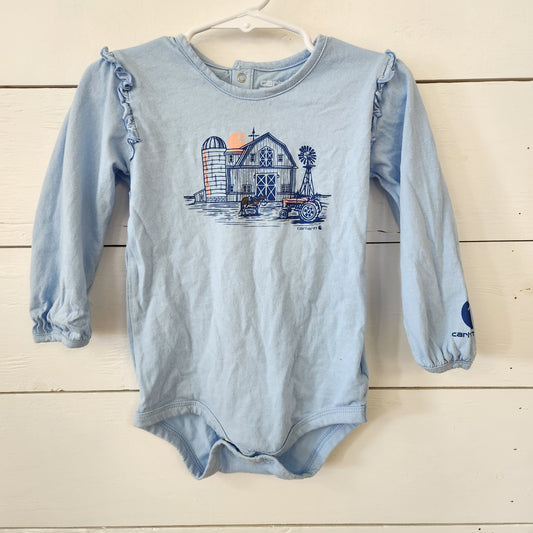Size 24m | Carhartt Blue Barn Bodysuit