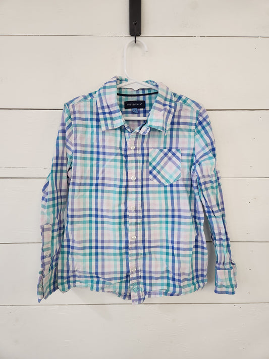 Size 6 | Andy & Evan Blue & Purple Buttondown