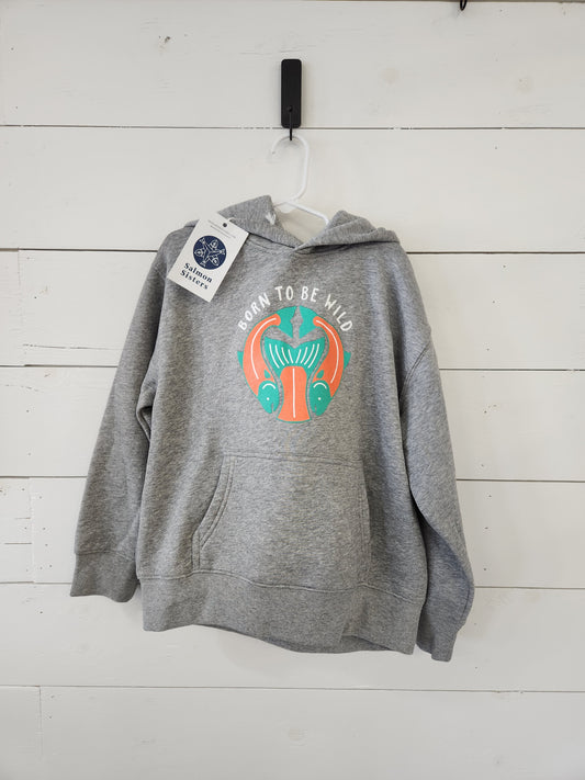 Size 8 | Salmon Sisters Grey Hoodie NWT