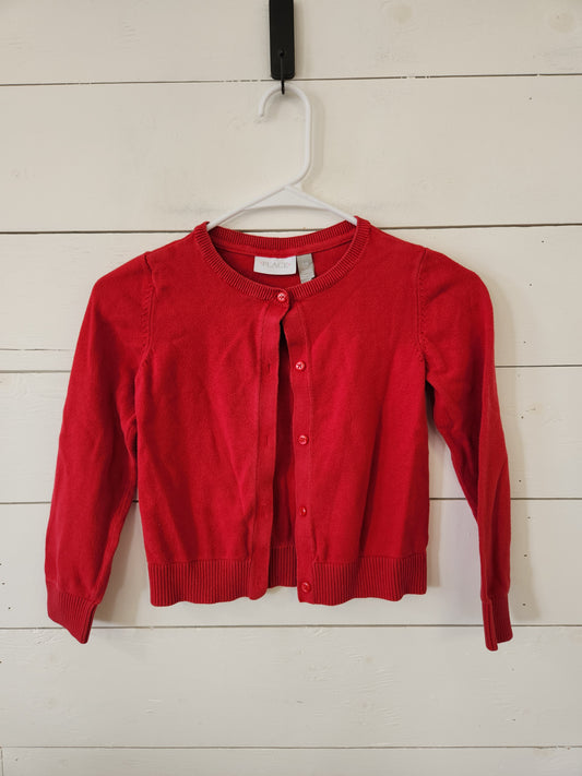 Size 7/8 | Place Red Button Sweater