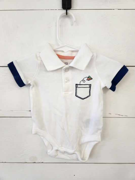 Size 0-3m | Baby Gap Paper Plane Collared Onesie