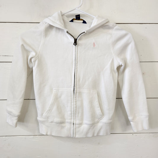 Size 6  | Polo White Zip Hoodie