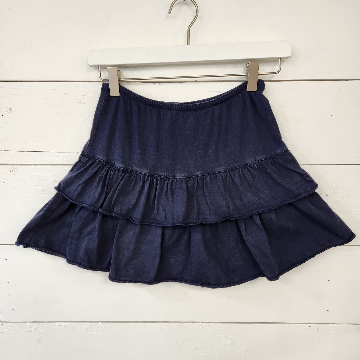 Size 8 | lands end navy Ruffle skirt