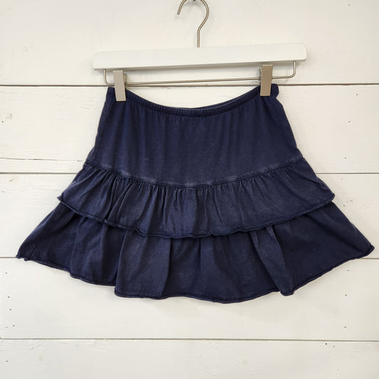 Size 8 | lands end navy Ruffle skirt
