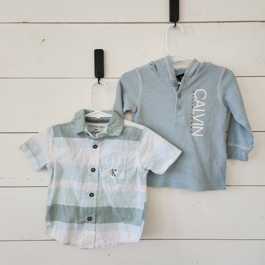 Size 12m | Calvin Klein Button Down/Henley Set