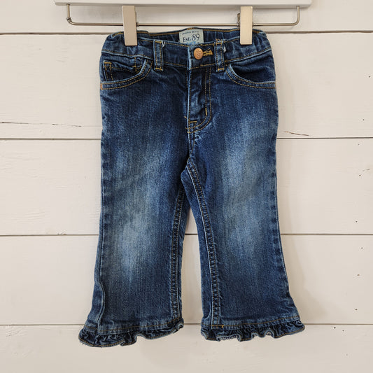 Size 24m | Place Ruffle Flare Stretch Adjustable Jeans
