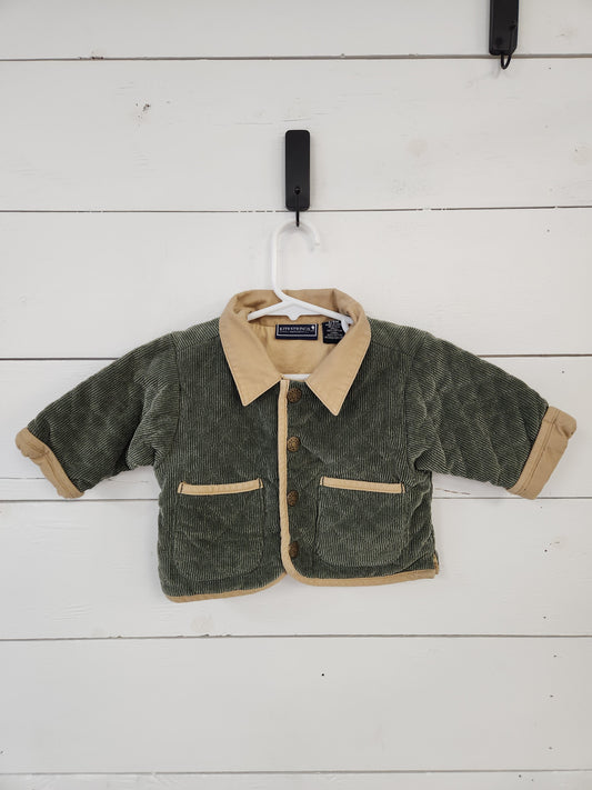 Size 3-6m | Kitestrings Classic Green & Tan Corduroy Jacket