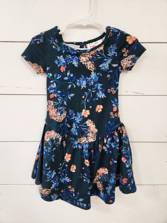 Size 2t | DotDotSmile Blue Floral Dress