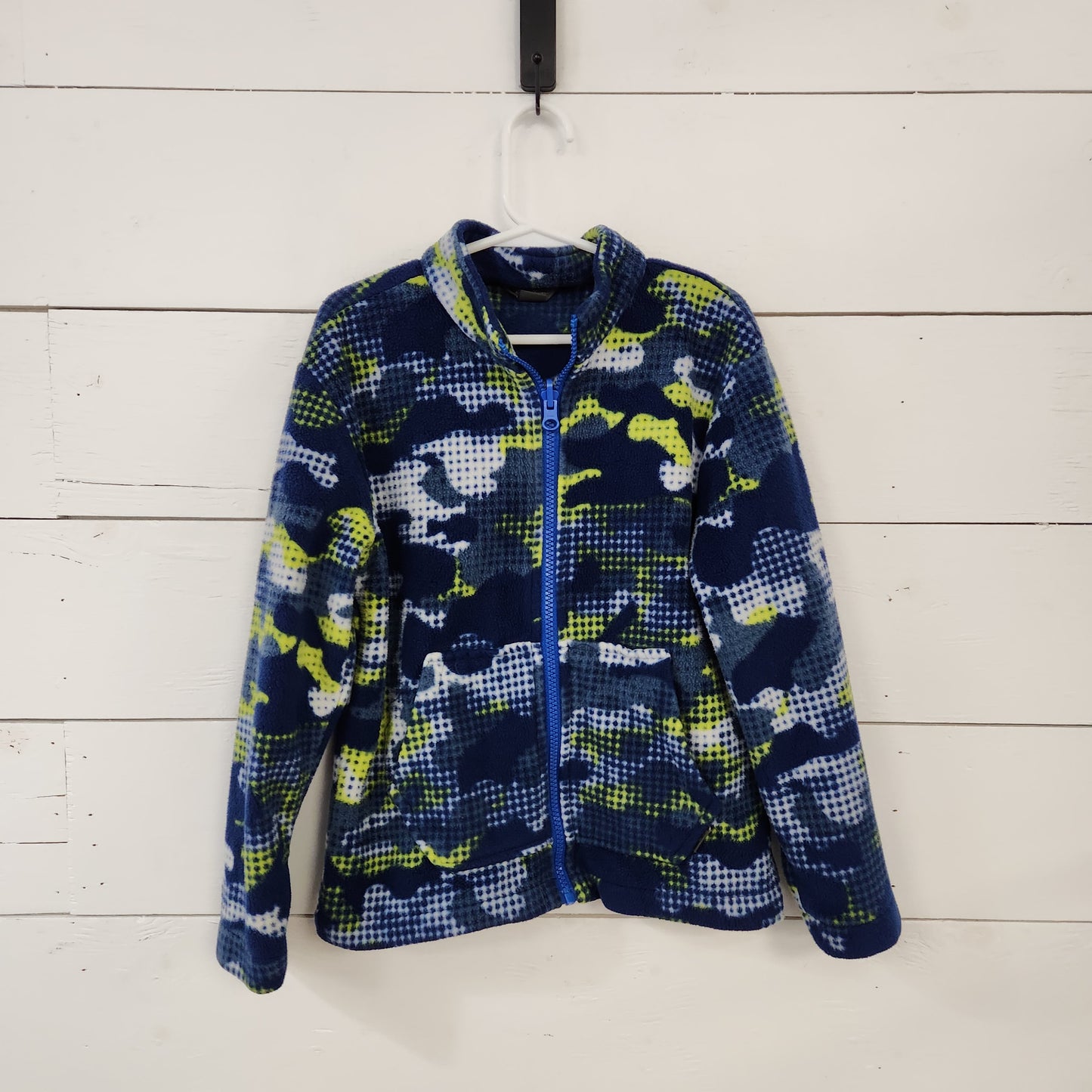 Size 5-6 | Eddie Bauer Blue & Lime Zip Up Fleece