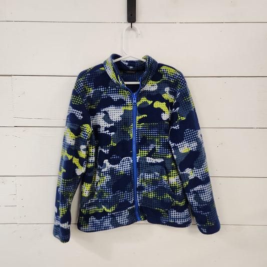 Size 5-6 | Eddie Bauer Blue & Lime Zip Up Fleece