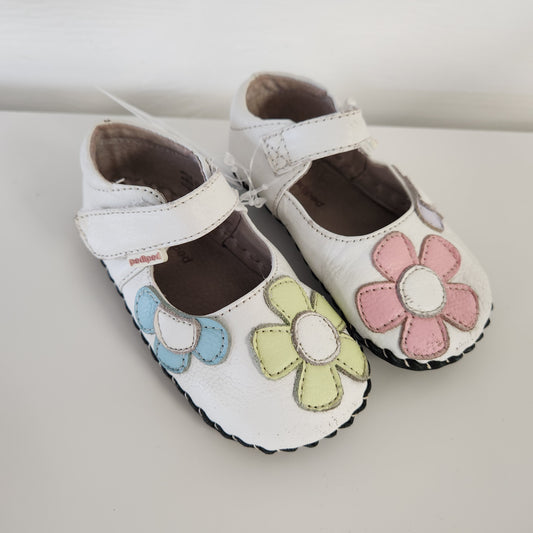 Size 18-24m | Pediped Flower Leather Shoes