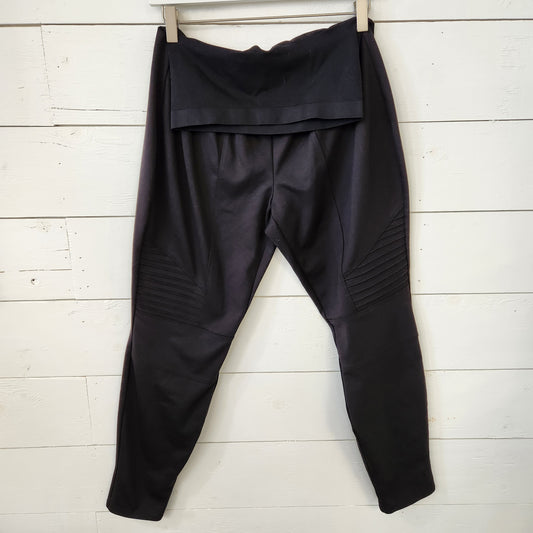 Size L | Black Maternity Motto Pants