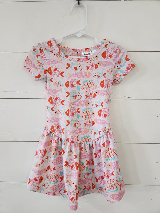 Size 2t | DotDotSmile Fish Patterned Dress