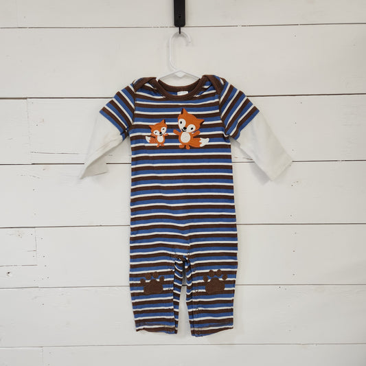 Size 12-18m | Gymboree Striped Fox Romper