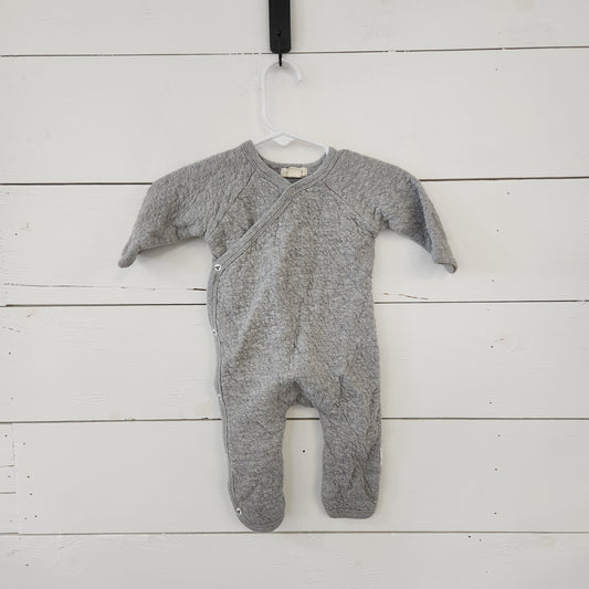 Size 0-3m | Burt's Bees Grey Romper