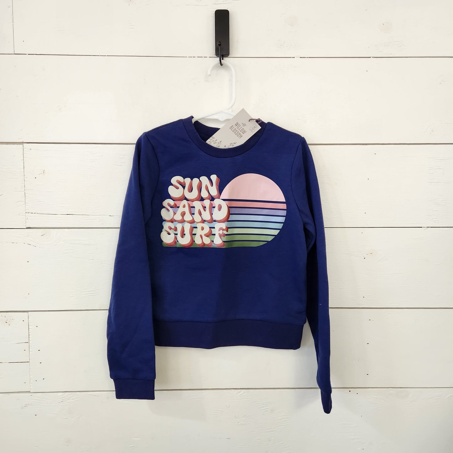 Size 5-6 | Willow Blossom Navy Crew Sweater NWT