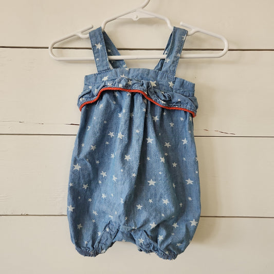 Size 0-3m | Patriotic Romper | Secondhand