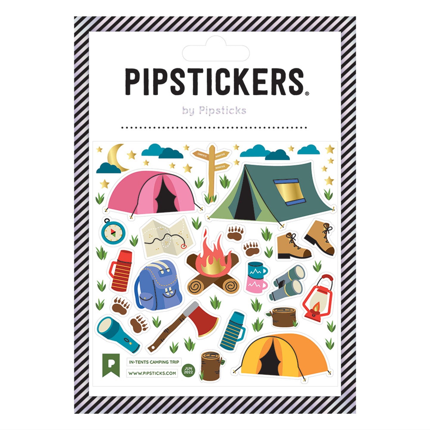Sticker Sheet by Pipsticks | In-Tents Camping Trip
