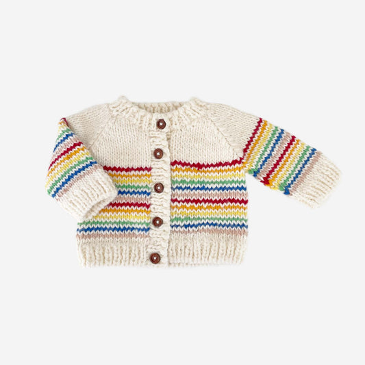 Cardigan by The Blueberry Hill | Rainbow Stripe