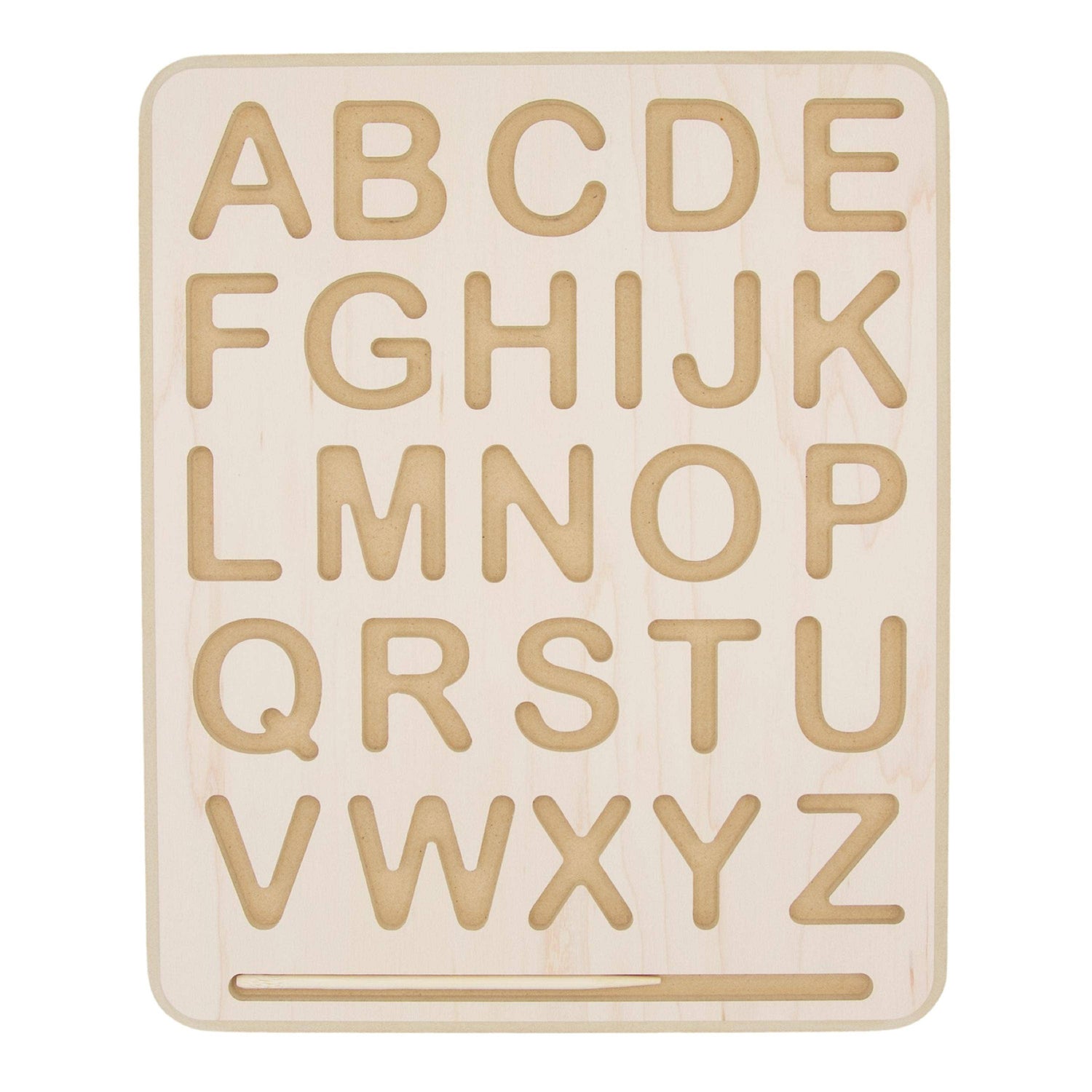 BeginAgain - Wooden Alphabet & Numbers Tracing Boards w/ Stylus