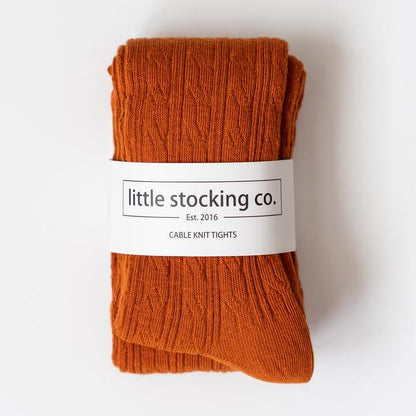 Cable Knit Tights by Little Stocking Co. | Pumpkin Spice
