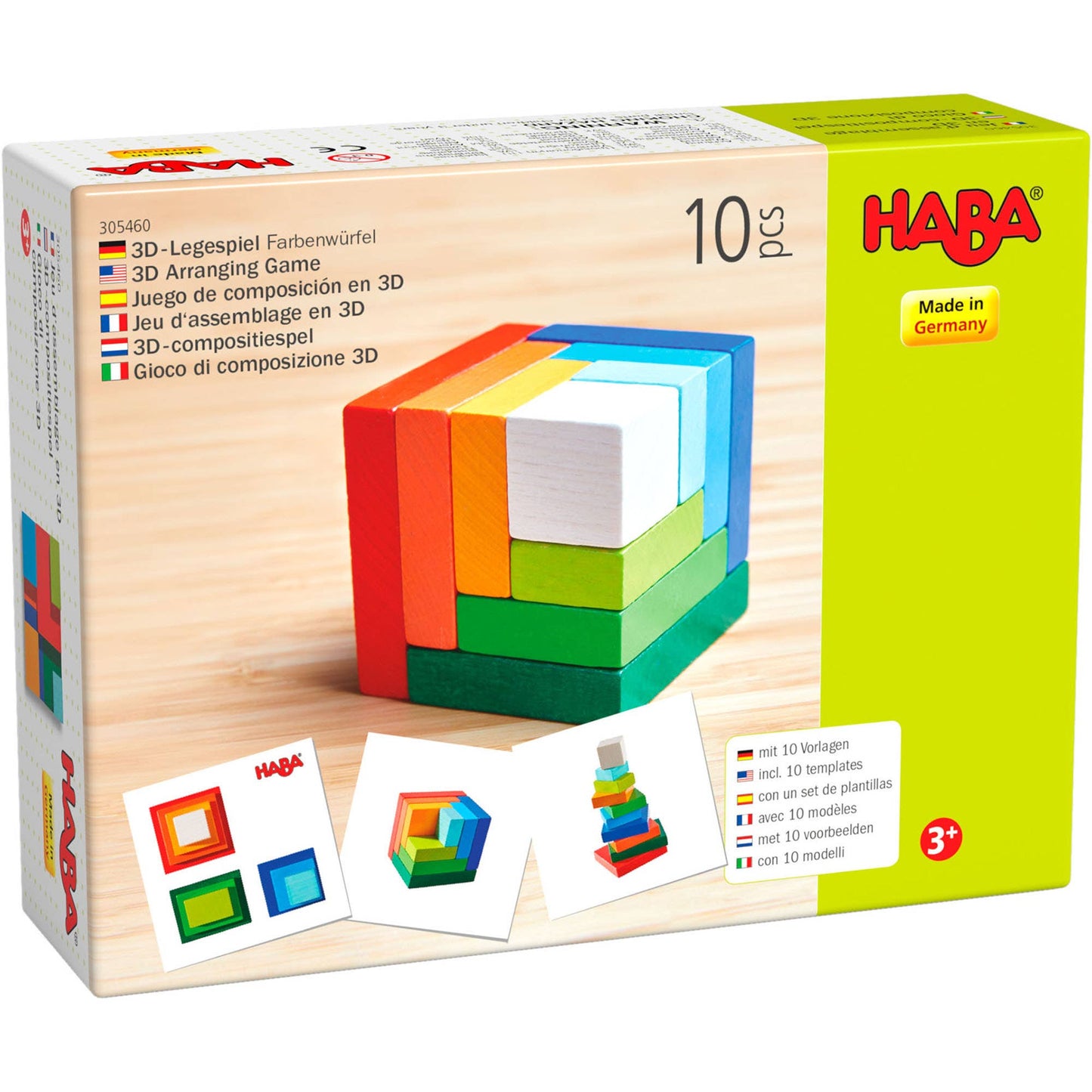 HABA USA - 3D Arranging Game Rainbow Cube